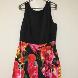 Black & Floral Semiformal Dress